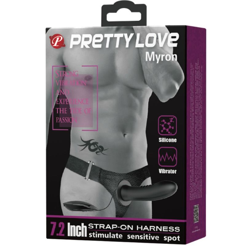 PRETTY LOVE - ABBASBAILEA LOVE MYRON STRAP ON CON VIBRAZIONE E DILDO CAVO - PRETTY LOVE | Lingerie Harness Boutique