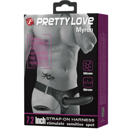PRETTY LOVE - ABBASBAILEA LOVE MYRON STRAP ON CON VIBRAZIONE E DILDO CAVO - PRETTY LOVE | Lingerie Harness Boutique
