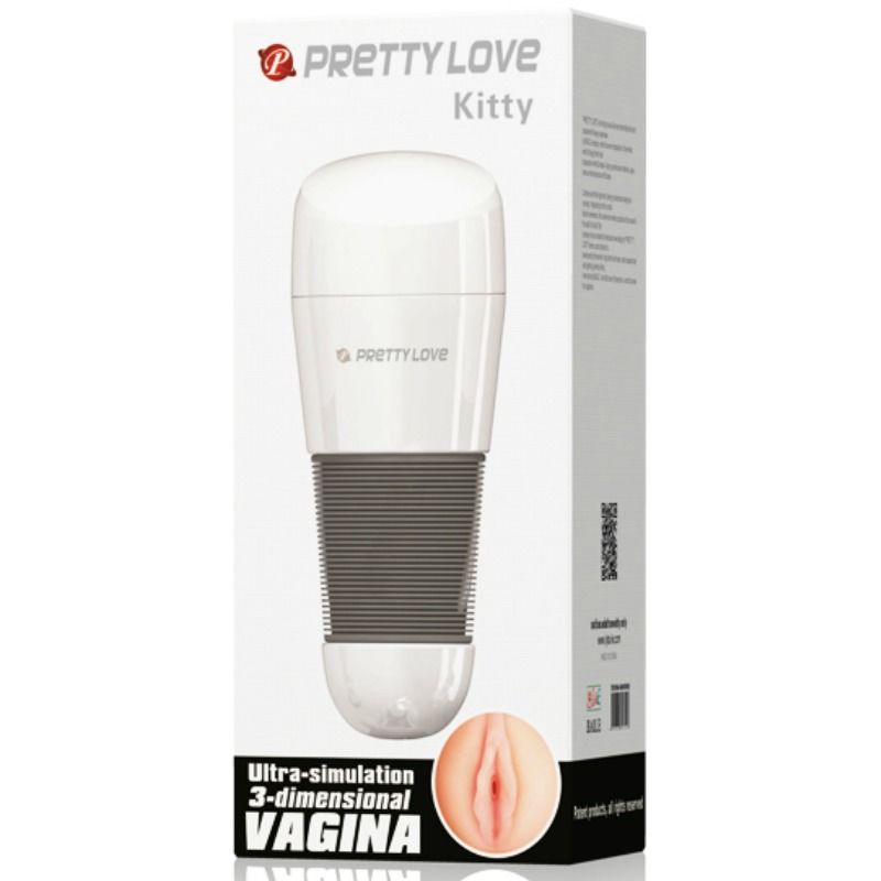 PRETTY LOVE - MASTURBATORE VAGINA BIANCO KITTY 2 - PRETTY LOVE MALE | Lingerie Harness Boutique