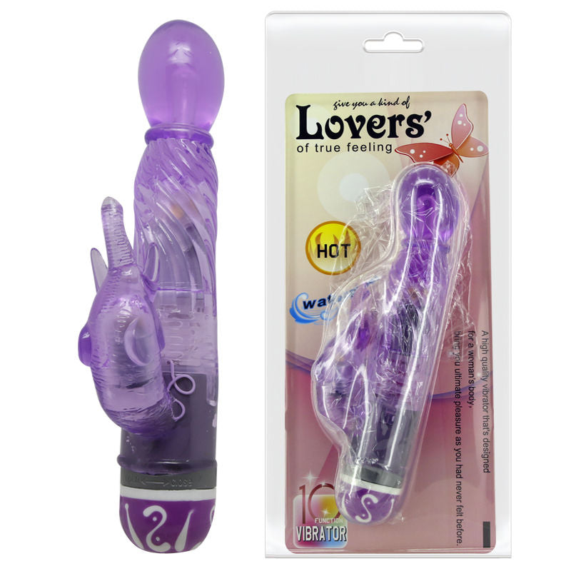 BAILE - VIBRATORE A MULTIVE VELOCIT CON STIMOLATORE LILLA - BAILE VIBRATORS | Lingerie Harness Boutique