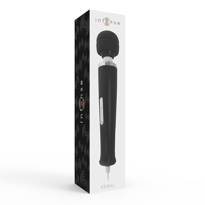 INTENSE - MASSAGGIATORE NERO KEANU WAND - INTENSE COUPLES TOYS | Lingerie Harness Boutique