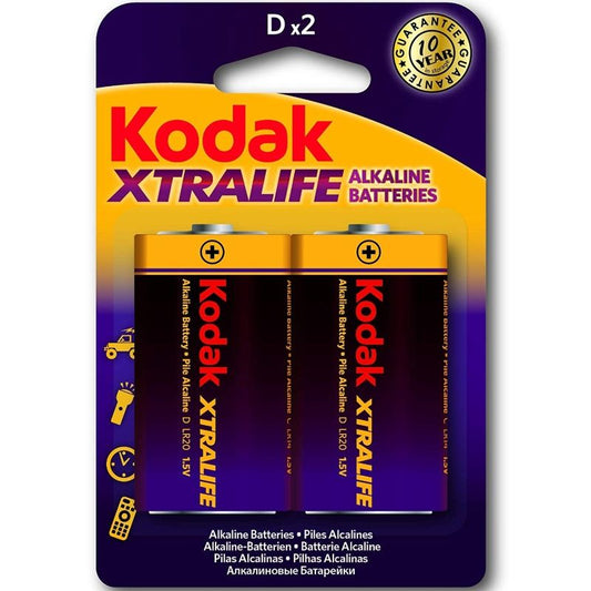 KODAK - BATTERIE ALCALINE XTRALIFE LR20 D LR20 1.5V - KODAK | Lingerie Harness Boutique