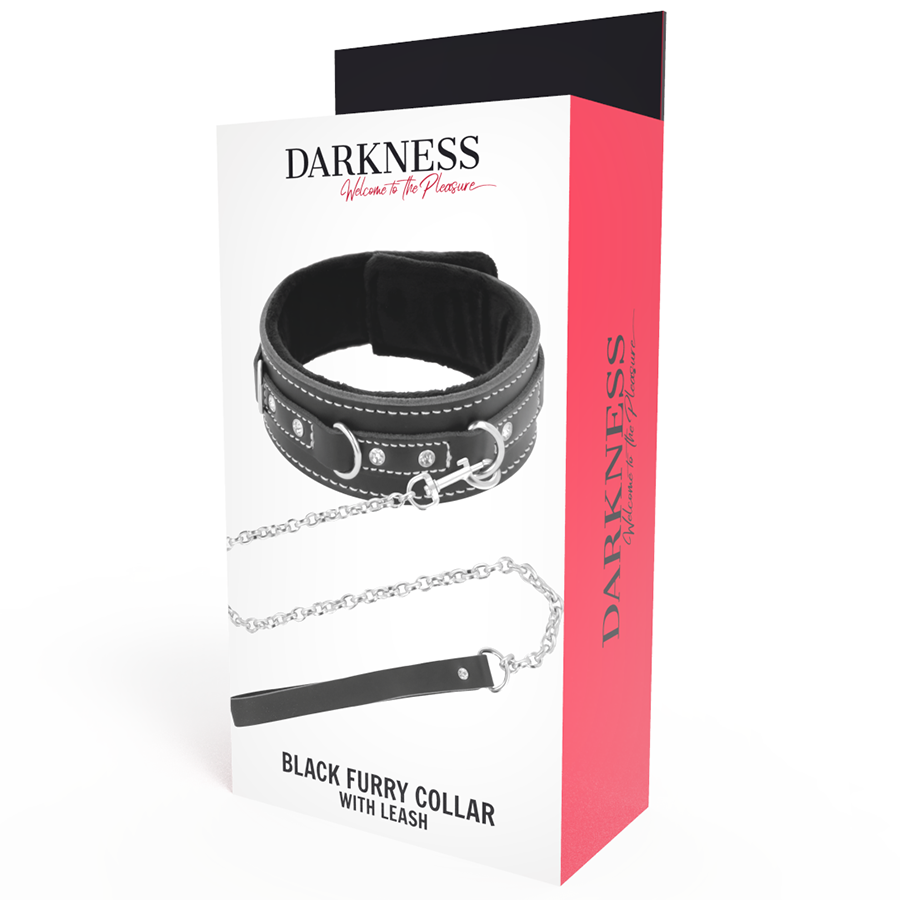 DARKNESS - COLLANA IN PELLE DI ALTA QUALITÀ CON GUINZAGLIO - DARKNESS BONDAGE | Lingerie Harness Boutique