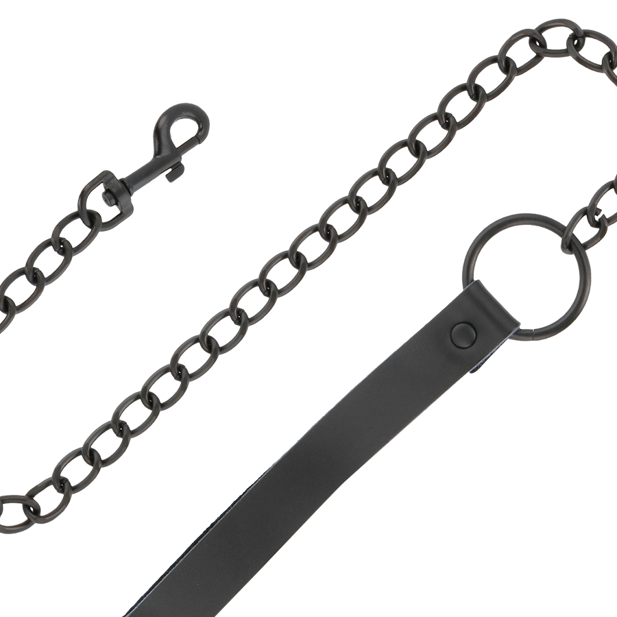 DARKNESS - COLLANA NERA CON CATENA - DARKNESS BONDAGE | Lingerie Harness Boutique
