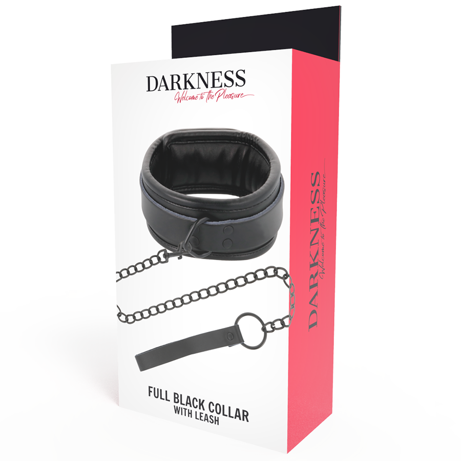 DARKNESS - COLLANA NERA CON CATENA - DARKNESS BONDAGE | Lingerie Harness Boutique