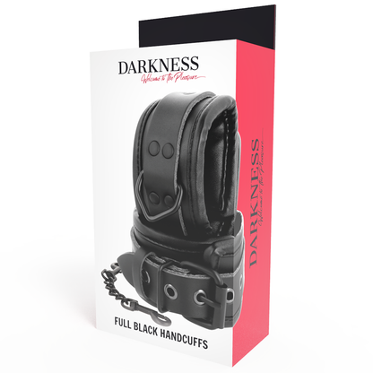 DARKNESS - MANETTE REGOLABILI IN PELLE NERA - DARKNESS BONDAGE | Lingerie Harness Boutique