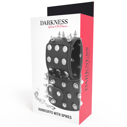 DARKNESS - MANETTE CON TESCHI E OSSA NERE CON SPUNTE - DARKNESS BONDAGE | Lingerie Harness Boutique