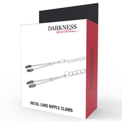 DARKNESS - MORSETTI PER CAPEZZOLI IN METALLO REGOLABILI - DARKNESS SENSATIONS | Lingerie Harness Boutique