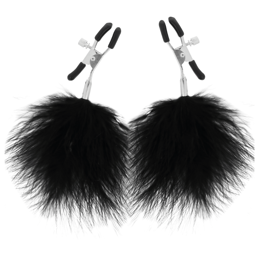 DARKNESS - MORSETTI PER CAPEZZOLI POM-POM 2 - DARKNESS SENSATIONS | Lingerie Harness Boutique