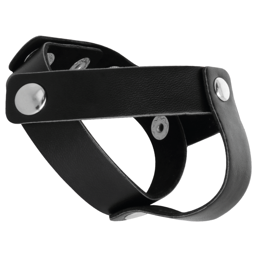 DARKNESS - ANELLO IN PELLE PER PENE E TESTICOLI - DARKNESS SENSATIONS | Lingerie Harness Boutique