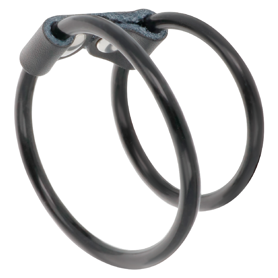 DARKNESS - DOPPIO ANELLO PER PENE FLESSIBILE - DARKNESS SENSATIONS | Lingerie Harness Boutique