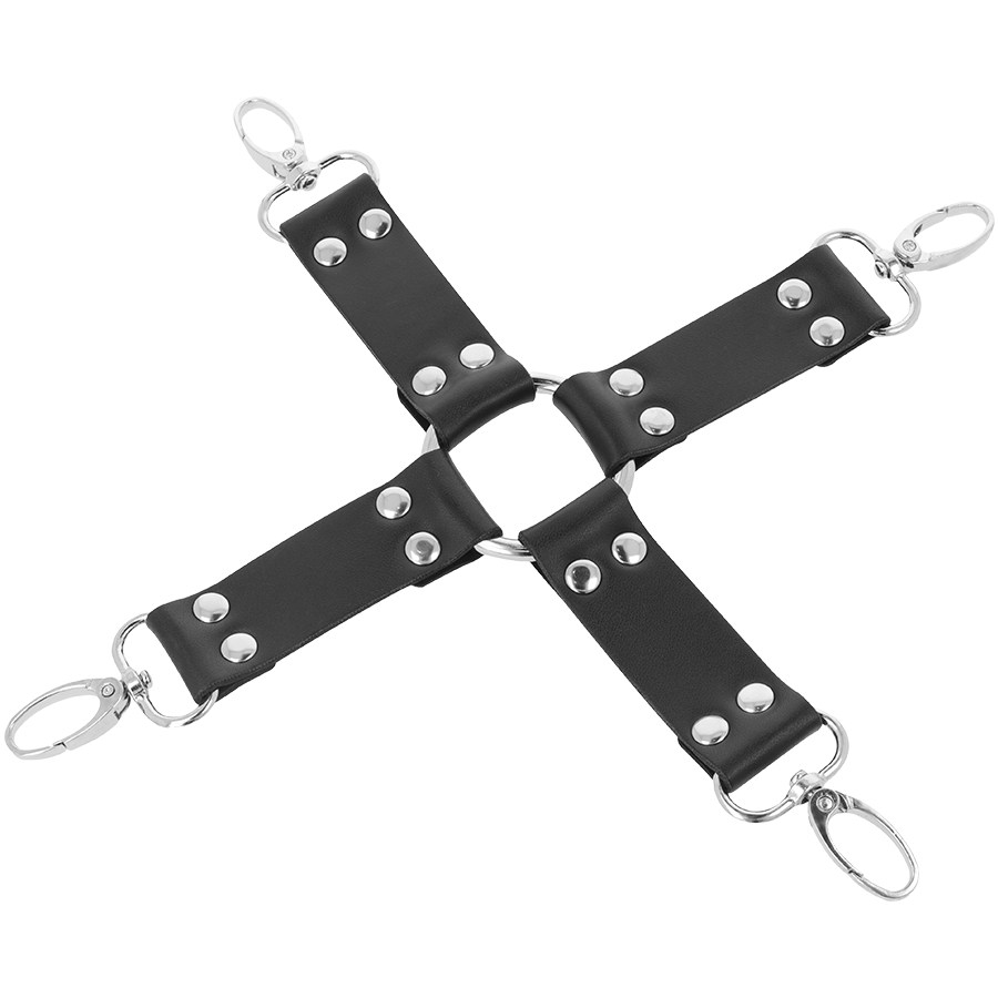 DARKNESS - MANETTE IN PELLE PER PIEDI E MANI NERE - DARKNESS BONDAGE | Lingerie Harness Boutique