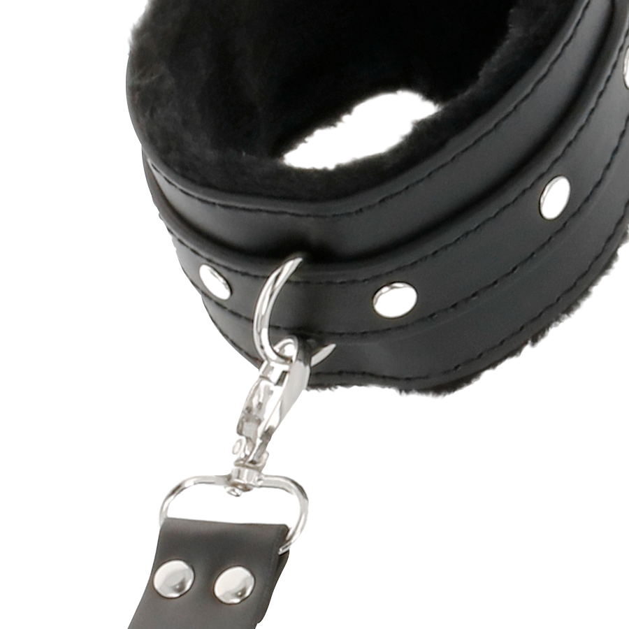 DARKNESS - MANETTE IN PELLE PER PIEDI E MANI NERE - DARKNESS BONDAGE | Lingerie Harness Boutique