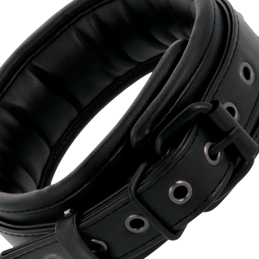 DARKNESS - MANETTE E COLLETTO IN PELLE NERA - DARKNESS | Lingerie Harness Boutique