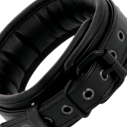 DARKNESS - MANETTE E COLLETTO IN PELLE NERA - DARKNESS | Lingerie Harness Boutique