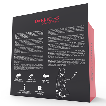 DARKNESS - MANETTE E COLLETTO IN PELLE NERA - DARKNESS | Lingerie Harness Boutique
