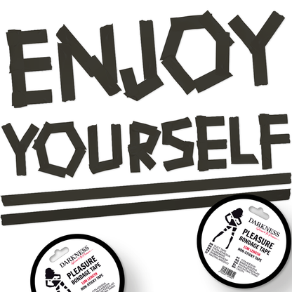 DARKNESS - NASTRO BONDAGE NERO NON APPICCICOSO 15M - DARKNESS BONDAGE | Lingerie Harness Boutique