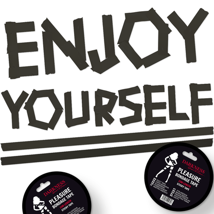 DARKNESS - NASTRO BONDAGE ADESIVO NERO 15M - DARKNESS BONDAGE | Lingerie Harness Boutique