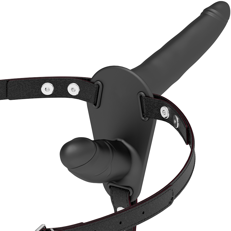 FETISH SUBMISSIVE HARNESS - DOPPIA PENETRAZIONE NERA - FETISH SUBMISSIVE HARNESS | Lingerie Harness Boutique