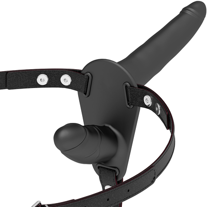 FETISH SUBMISSIVE HARNESS - DOPPIA PENETRAZIONE NERA - FETISH SUBMISSIVE HARNESS | Lingerie Harness Boutique