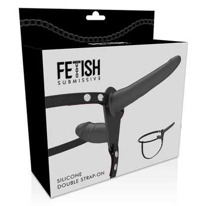 FETISH SUBMISSIVE HARNESS - DOPPIA PENETRAZIONE NERA - FETISH SUBMISSIVE HARNESS | Lingerie Harness Boutique
