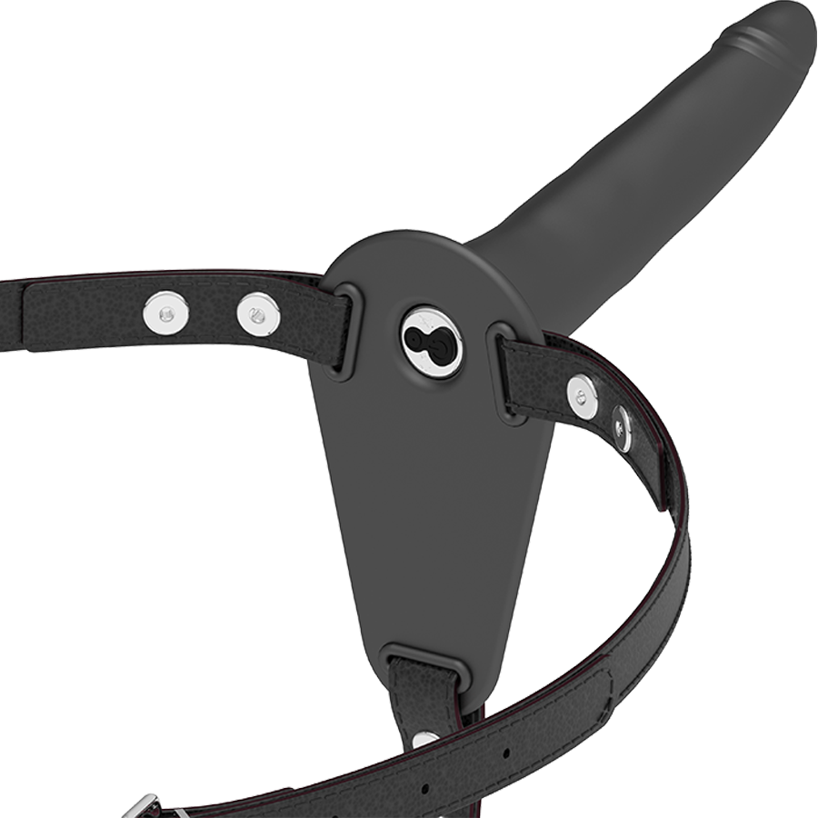 FETISH SUBMISSIVE HARNESS - VIBRATORE IN SILICONE NERO 15 CM - FETISH SUBMISSIVE HARNESS | Lingerie Harness Boutique