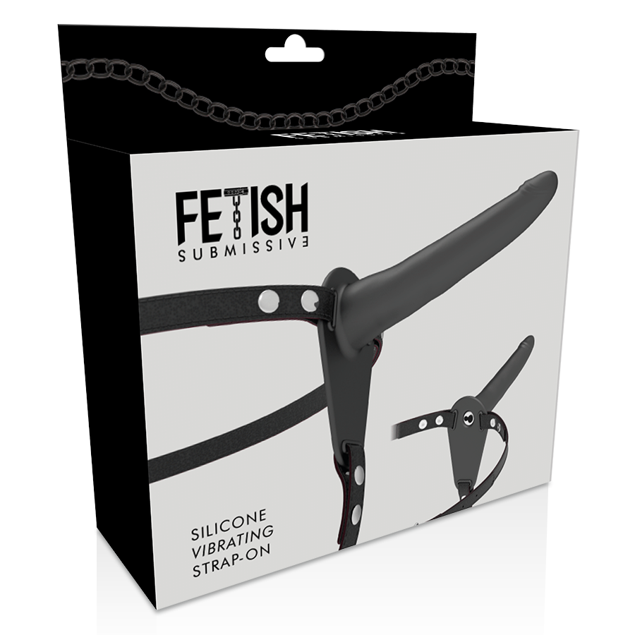 FETISH SUBMISSIVE HARNESS - VIBRATORE IN SILICONE NERO 15 CM - FETISH SUBMISSIVE HARNESS | Lingerie Harness Boutique
