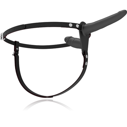 FETISH SUBMISSIVE HARNESS - VIBRATORE NERO A DOPPIA PENETRAZIONE - FETISH SUBMISSIVE HARNESS | Lingerie Harness Boutique