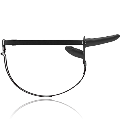 FETISH SUBMISSIVE HARNESS - VIBRATORE NERO A DOPPIA PENETRAZIONE - FETISH SUBMISSIVE HARNESS | Lingerie Harness Boutique