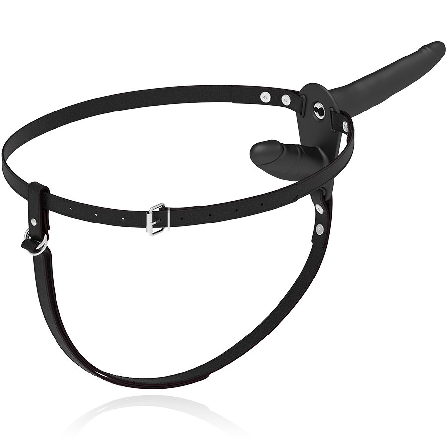 FETISH SUBMISSIVE HARNESS - VIBRATORE NERO A DOPPIA PENETRAZIONE - FETISH SUBMISSIVE HARNESS | Lingerie Harness Boutique