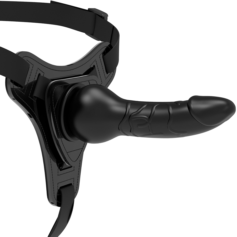 FETISH SUBMISSIVE HARNESS - SILICONE NERO REALISTICO 16 CM - FETISH SUBMISSIVE HARNESS | Lingerie Harness Boutique