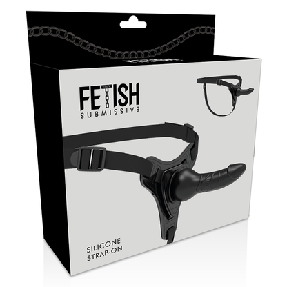 FETISH SUBMISSIVE HARNESS - SILICONE NERO REALISTICO 16 CM - FETISH SUBMISSIVE HARNESS | Lingerie Harness Boutique