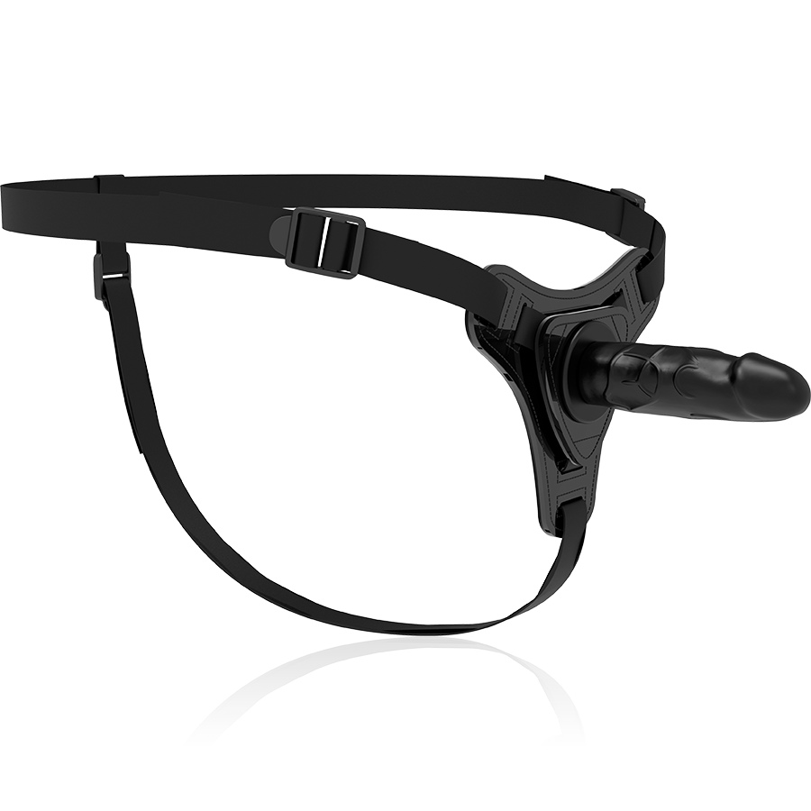 FETISH SUBMISSIVE HARNESS - SILICONE NERO REALISTICO 15 CM - FETISH SUBMISSIVE HARNESS | Lingerie Harness Boutique