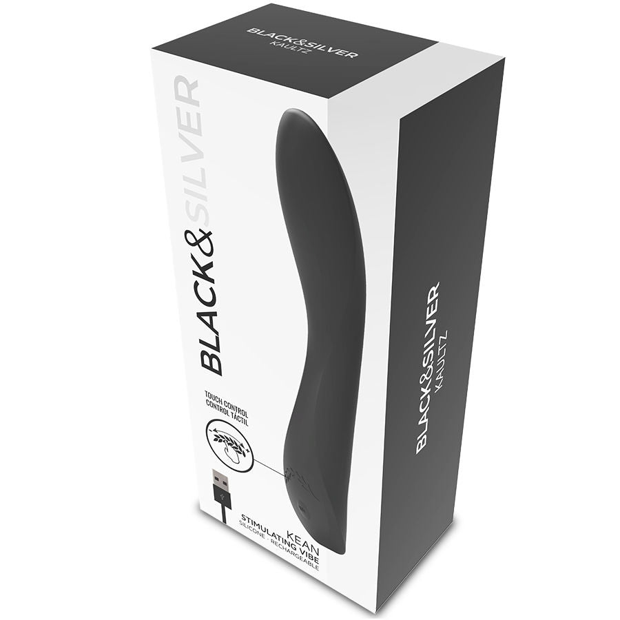 BLACK&SILVER - VIBRATORE KEAN TOUCH CONTROL - BLACK&SILVER | Lingerie Harness Boutique