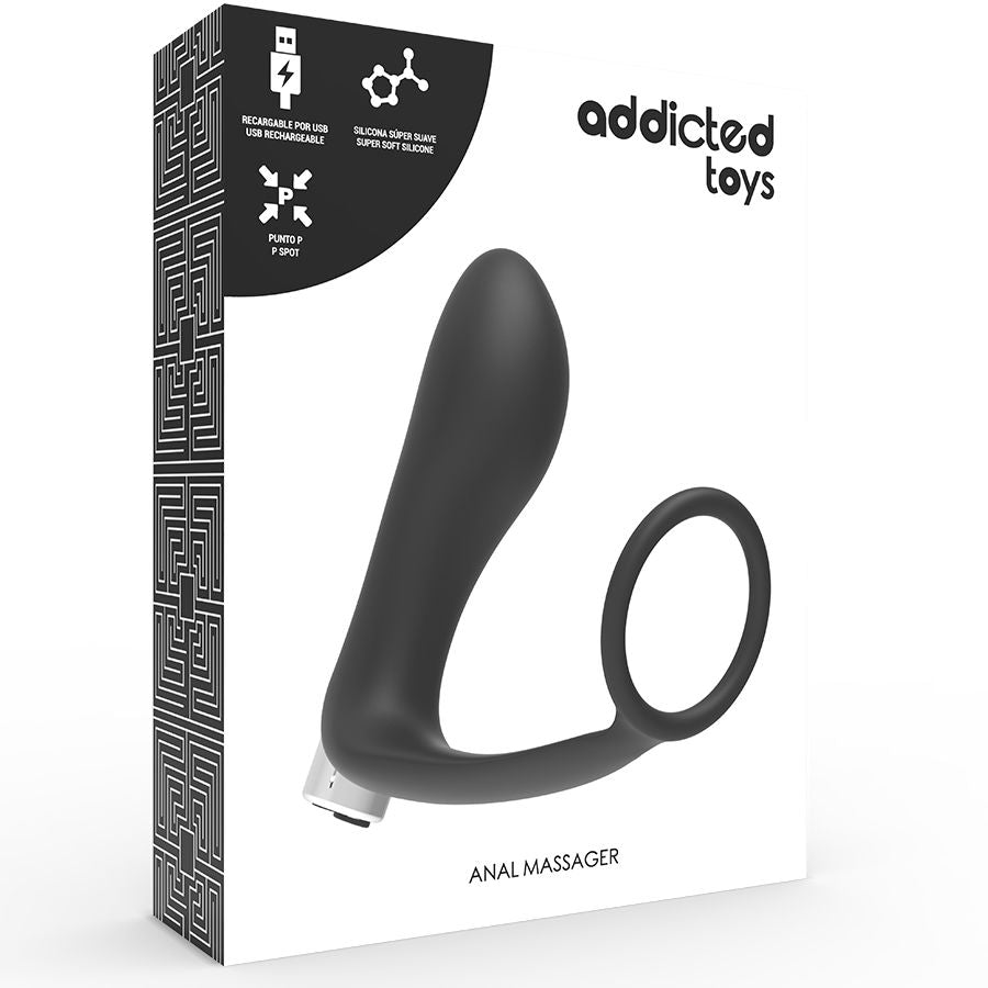 ADDICTED TOYS - VIBRATORE PROSTATICO RICARICABILE MODELLO 1 - NERO - ADDICTED TOYS | Lingerie Harness Boutique