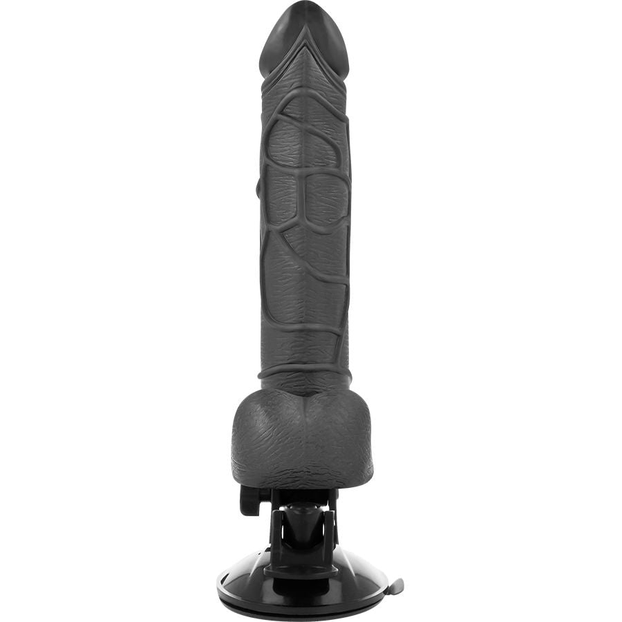 BASECOCK - REALISTIC VIBRATOR REMOTE CONTROL NATURAL WITH TESTICLES 19.5 CM -O- 4 CM