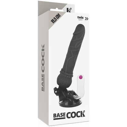 BASECOCK - REALISTIC NATURAL REMOTE CONTROL VIBRATOR 19.5 CM -O- 4 CM