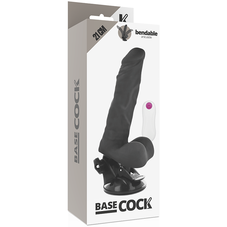 BASECOCK - ARTICULATING VIBRATOR REMOTE CONTROL NATURAL 21 CM -O- 5 CM