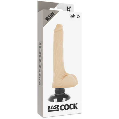 BASECOCK - REALISTIC VIBRATOR 2-1 NATURAL 18.5 CM -OR- 4 CM