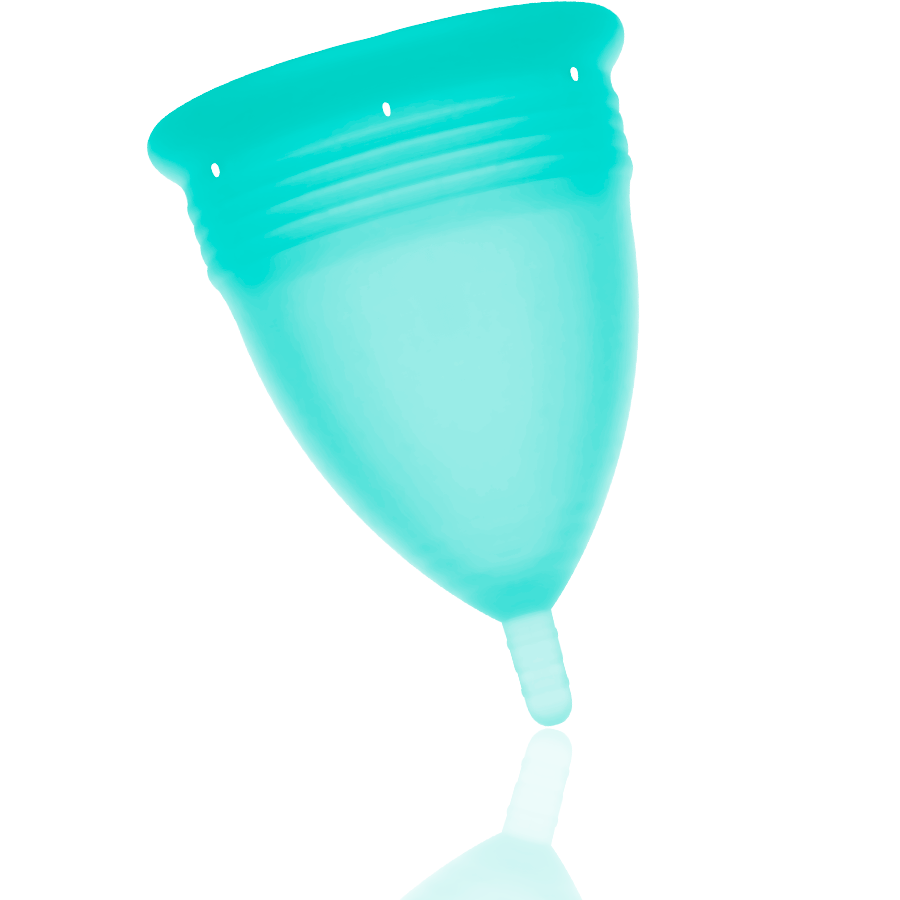 STERCUP - COPPA MESTRUALE IN SILICONE FDA ACQUAMARINA - TAGLIA L - STERCUP | Lingerie Harness Boutique
