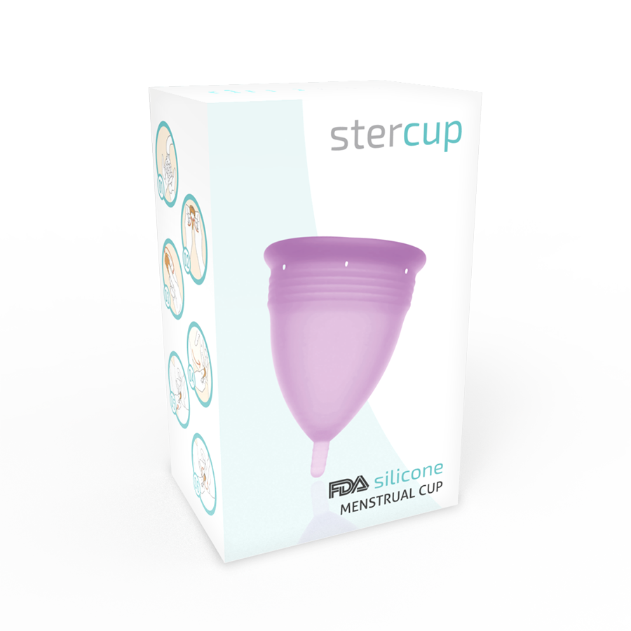 STERCUP - COPPA MESTRUALE IN SILICONE FDA LILLA - TAGLIA L - STERCUP | Lingerie Harness Boutique