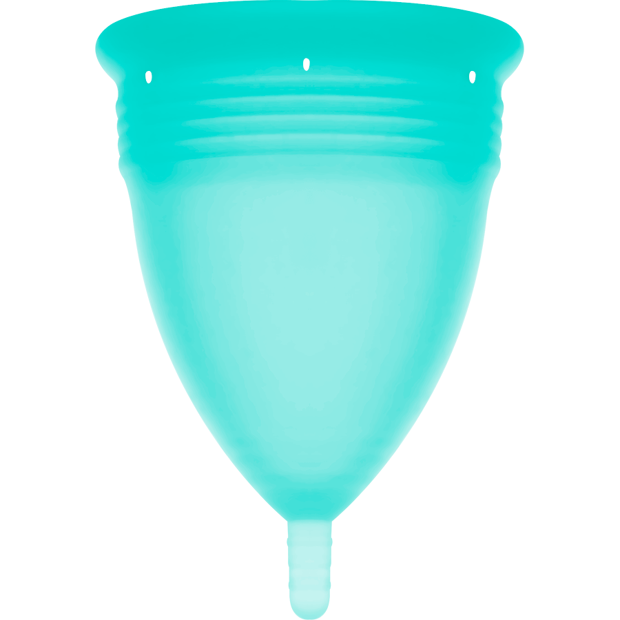 STERCUP - COPPA MESTRUALE IN SILICONE FDA ACQUAMARINA - TAGLIA S - STERCUP | Lingerie Harness Boutique