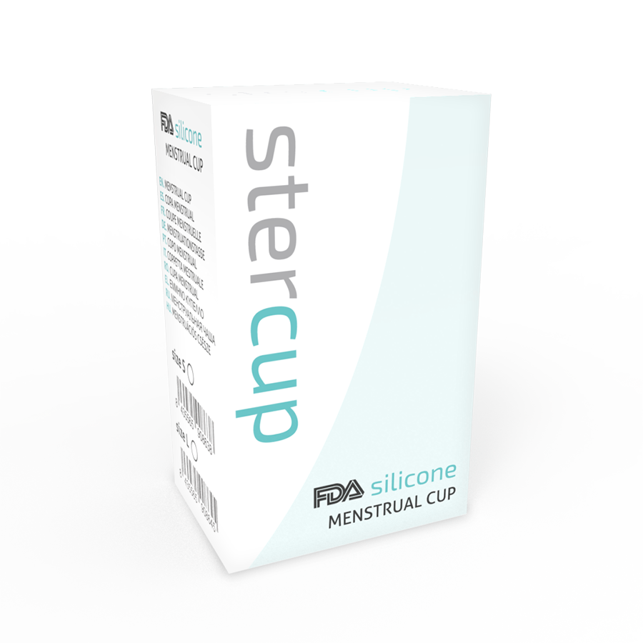 STERCUP - COPPA MESTRUALE IN SILICONE FDA ACQUAMARINA - TAGLIA S - STERCUP | Lingerie Harness Boutique
