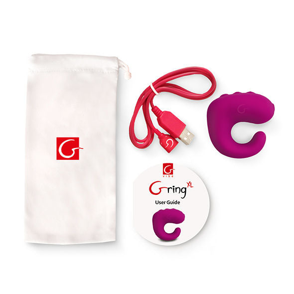 G-VIBE - FUN TOYS GRING ANELLO VIBRATORE XL LAMPONE DOLCE - G-VIBE | Lingerie Harness Boutique