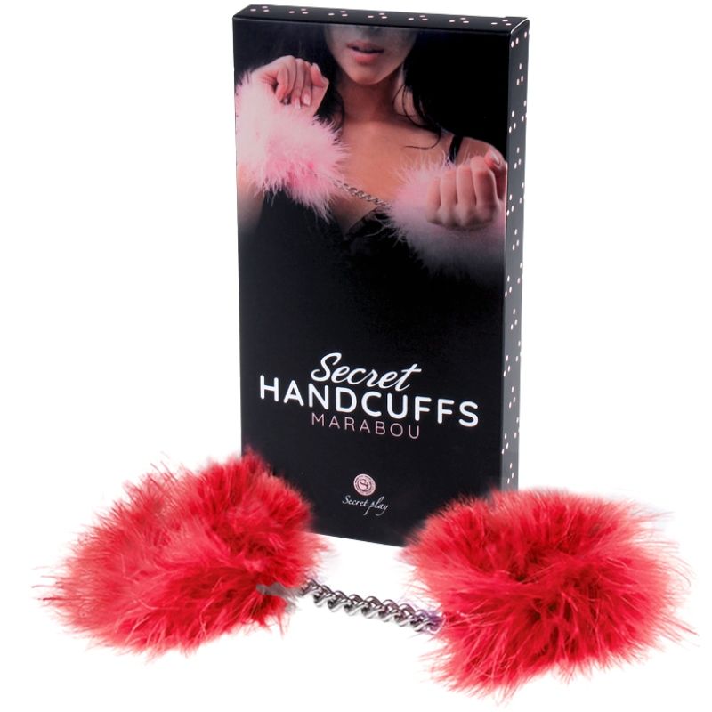 GIOCO SEGRETO - MANETTE MARABOU ROSSO - SECRETPLAY 100% FETISH | Lingerie Harness Boutique