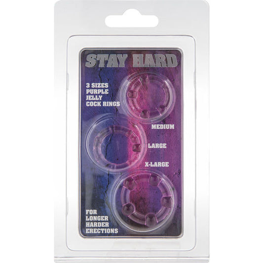 SEVEN CREATIONS - SET DI TRE ANELLI PER PENE LILLA - SEVEN CREATIONS | Lingerie Harness Boutique