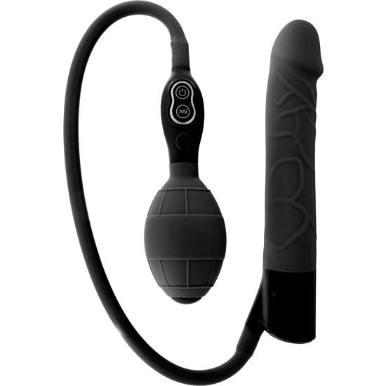 SEVEN CREATIONS - VIBRATORE GONFIABILE NERO - SEVEN CREATIONS | Lingerie Harness Boutique