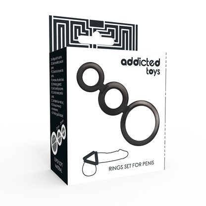 ADDICTED TOYS - SET DI ANELLI PER PENE - FUMO - ADDICTED TOYS | Lingerie Harness Boutique
