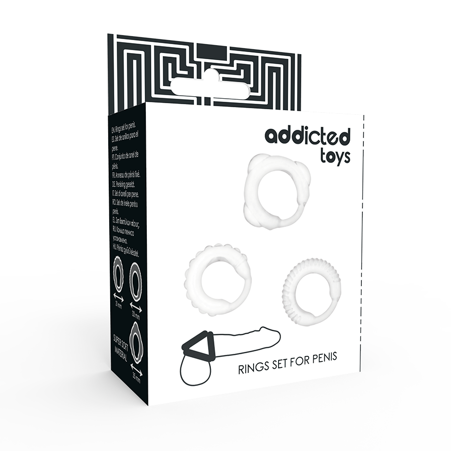 ADDICTED TOYS - SET C-RING TRASPARENTE - ADDICTED TOYS | Lingerie Harness Boutique