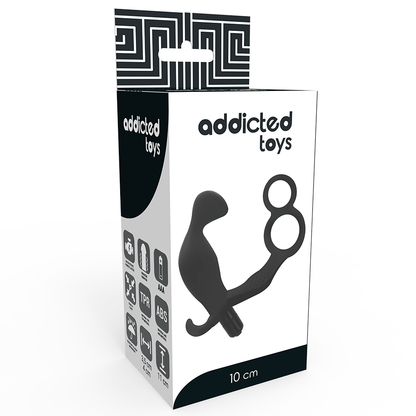 ADDICTED TOYS - PLUG ANALE CON DOPPIO ANELLO PER PENE E TESTICOLI NERI - ADDICTED TOYS | Lingerie Harness Boutique
